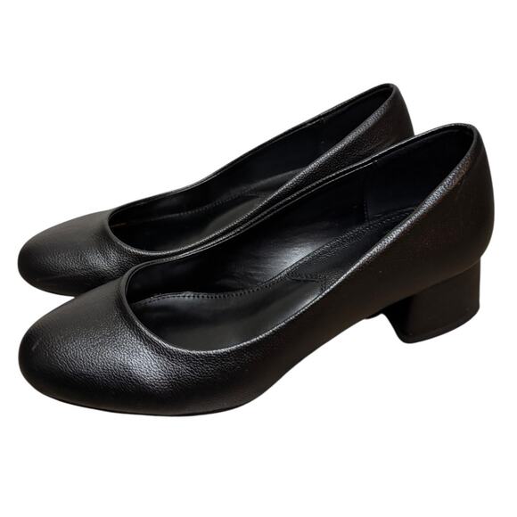 H By HALSTON DejaVu Black Dress Heeled Shoe SZ 7 - Picture 2 of 13